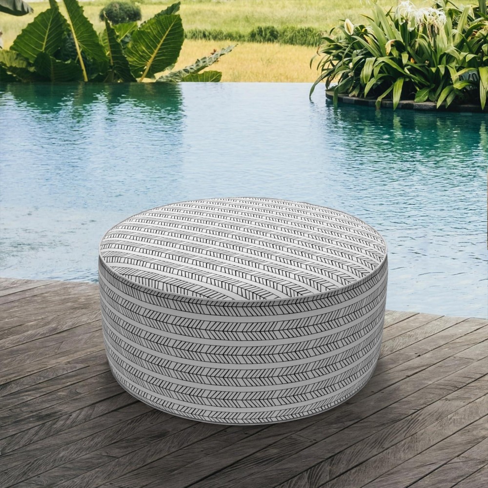 Dytxiii Inflatable Ottoman For Outdoorindoor Use Portable Foot Stool With Handle Water Repellent Footrest Pouf Ottoman Suitable