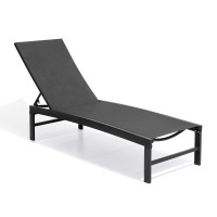 Crestlive Products Chaise Lounge Chair Outdoor Aluminum Pool Lounge Chair Adjustable Fiveposition Tanning Recliner All Weath