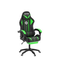 Gaming Chair Massage With Bluetooth Speakers And Lights Ergonomic Computer Game Chair With Footrest Led Rgb Lights High Back Music Video Game Chair With Lumbar Support Green And Black