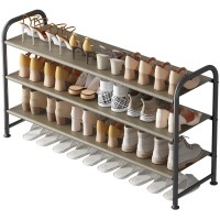 Ingiordar Shoe Rack 3 Tier Long Storage Organizer Wide Metal Shoe Shelf For Closet Entryway Bronze