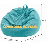 Nobildonna 3 Ft Bean Bag Chair Cover No Filler For Adults And Kids 300L Extra Large Stuffed Animal Storage Bean Bag Washable