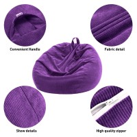 Nobildonna 3 Ft Bean Bag Chair Cover No Filler For Adults And Kids 300L Extra Large Stuffed Animal Storage Bean Bag Washable