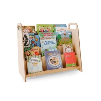 Goodevas Wooden Book Shelf Organizer & Toy Storage For Kids - Wood Book Case & Toy Stand Bookcase For Toddler Room - Montessori Display Stand Bookshelf For Children Made In Ukraine