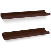 Lovekankei Floating Shelves Wall Mounted Set Of 2 24 Inch Wood Storage Wall Shelves For Bedroom Living Room Bathroom Kitchen O