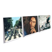 Metfun 3 Pack Vinyl Record Wall Mount Holder12 Inch White Acrylic Shelf For Vinyl Record Display Floating Book Shelves For Ki