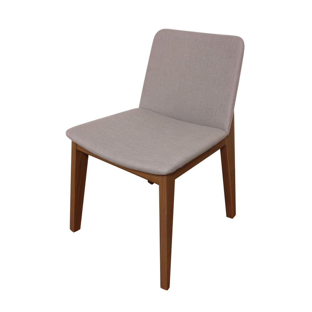 Wood Dining Chair With Fabric Seat