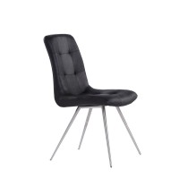 Suede Fabric Chair W Stainless Steel Legs