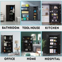 Paofin Metal Storage Cabinet Storage Cabinet With Doors And Shelves Garage Storage Cabinet With Lock For Office Home Garage Gym