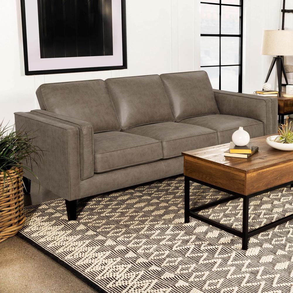 Sophisticated with minimalistic flair, this timeless collection is adaptable to fit a variety of design looksFramed to perfection with double track armsTailored box seat and back cushions trimmed in self weltExceptional seating comfort with pocket coil an