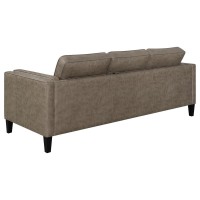 Sophisticated with minimalistic flair, this timeless collection is adaptable to fit a variety of design looksFramed to perfection with double track armsTailored box seat and back cushions trimmed in self weltExceptional seating comfort with pocket coil an