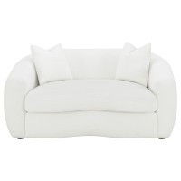 Isabella Upholstered Tight Back Loveseat White