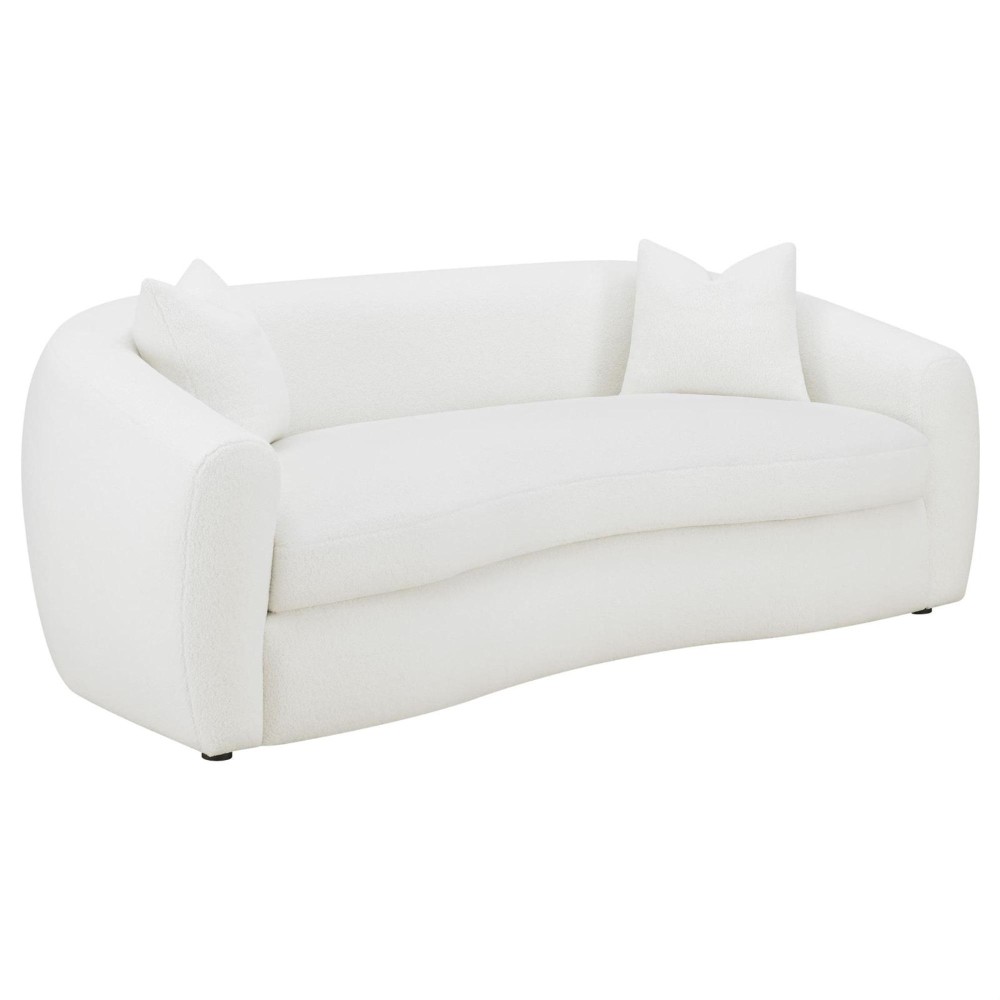 Isabella Upholstered Tight Back Sofa White