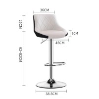 Guoddm 2 Pcs Bar Stools - Counter 360 Swivel Barstools, Adjustable Height 30-60Cm Gold Plated Bar Chairs, Breakfast Dining Stools With Pu Leather Seat, For Cafe / Kitchen / Home ( Color : White )