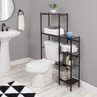 Honeycando Reversible Bathroom Storage Space Saver Black Bth09391 Black