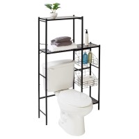 Honeycando Reversible Bathroom Storage Space Saver Black Bth09391 Black