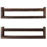 Jorikchuo 32 In Nursery Book Shelves Set Of 2 Wood Floating Book Shelves For Kids Room Kitchen Spice Rack Or Rustic Wall Moun