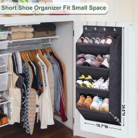 Sleeping Lamb Over The Door Shoe Rack For Closet Short Hanging Shoe Organizer With Large Deep Pockets Narrow Door Shoe Storage