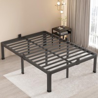 Maf 18 Inch Full Size Bed Frame With Round Corner Legs Mattress Slide Stopper No Box Spring Needed Heavy Duty Metal Platform Bed