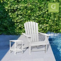 Greenvines Adirondack Chairs Set Of 4 Hdpe Allweather Fire Pit Chairs Plastic Campfire Chair For Deck Backyard Patio Outdoor