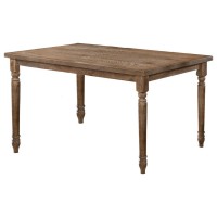 Best Master Luxembourg Solid Wood Rectangular Dining Table in Natural Oak