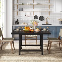 Tribesigns Square Dining Table For 4 People, Farmhouse 39.4