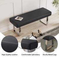 Jiexi Bedroom Bench Bed End Upholstered Bench Indoor Corner Small Bench Kitchen Bench With Metal Legs For Entryway Dining Room A