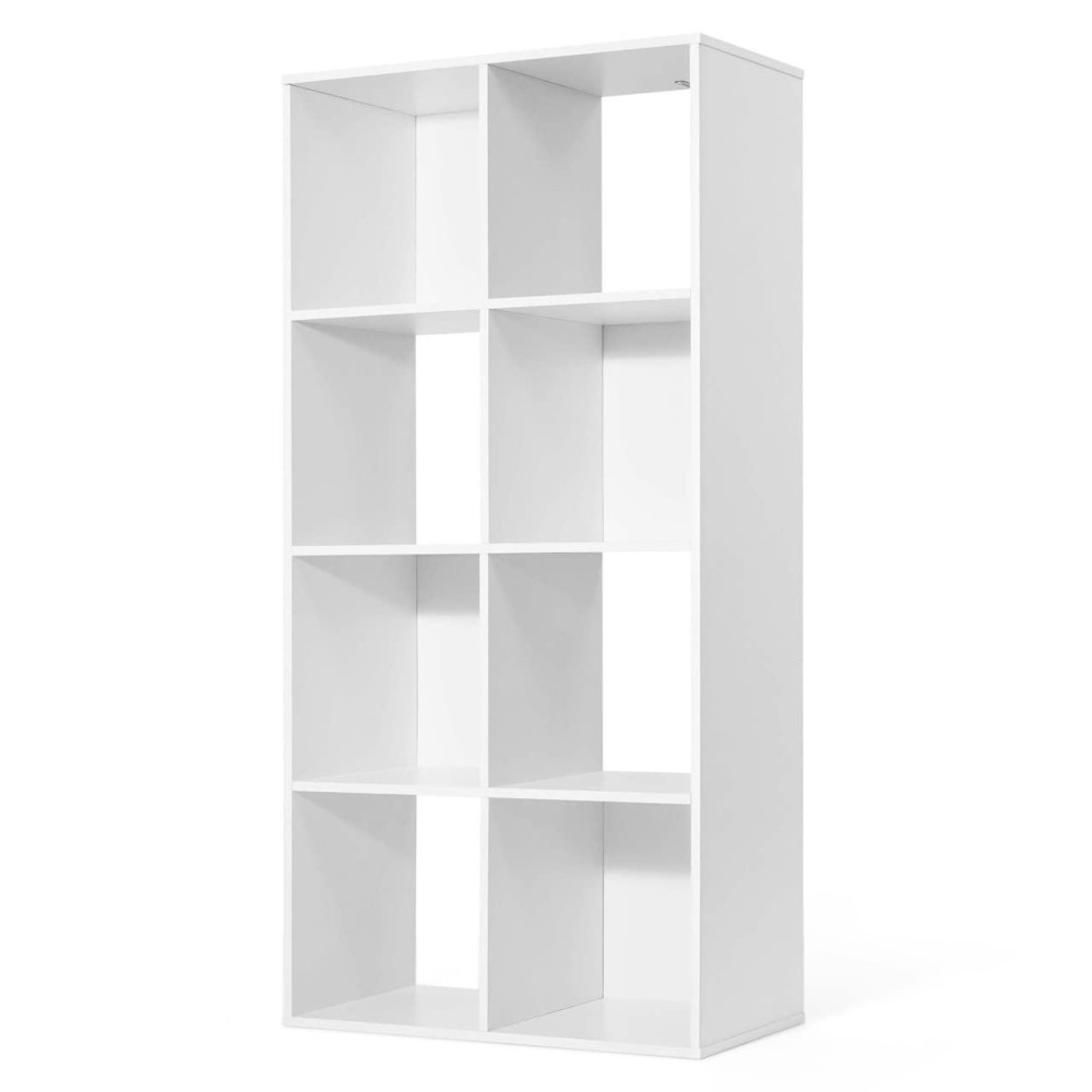 CAPHAUS Sturdy Room 11-Inch Cube Storage Organizer Shelf, with Thick Exterior Edge, Storage Shelf Divider w/ Back, Bookcase, 6-Cube / 8-Cube / 9-Cube, Colors Available in Rustic Grey Oak and White