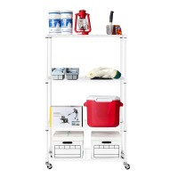 Seville Classics Solid Steel Wire Shelving Storage Unit Adjustable Shelves Organizer Rack For Home Kitchen Office Garage Be