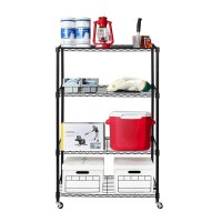 Seville Classics Solid Steel Wire Shelving Storage Unit Adjustable Shelves Organizer Rack For Home Kitchen Office Garage Be