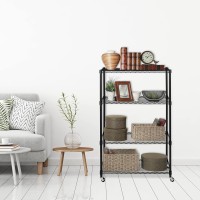 Seville Classics Solid Steel Wire Shelving Storage Unit Adjustable Shelves Organizer Rack For Home Kitchen Office Garage Be