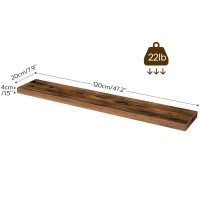 Hoobro Floating Shelves Wall Shelf Set Of 2 472 Inch Hanging Shelf With Invisible Brackets For Wall Decor In Bathroom Bedro