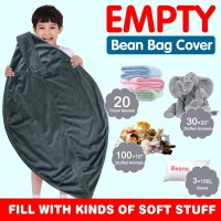 Lukeight Stuffed Animal Storage Bean Bag Chair Cover For Kids Zipper Beanbag Chair Cover For Organizing Toddler And Kids Rooms