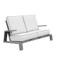 Aluminum Loveseat With Cushion(D0102H7F616)