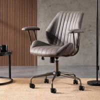 Ovios Home Office Desk Chair Computer Chair With Mid Back Support Armrests Rolling Swivel Wheels Height Adjustable Task Chair Fo