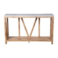 Warm OakConcrete Entry Table