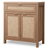 Sicotas Buffet Cabinet Sideboard With Storage Rattan Accent Cabinet With Doors Drawer Boho Credenzas Farmhouse Buffet Table Co