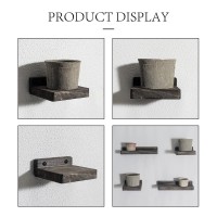 Freezing Point Small Floating Shelf For Wall Set Of 4 Natural Wood 4Inch Mini Wall Shelves Decor Plant Display Collectibles Moun