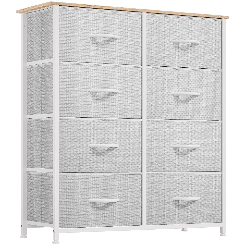 Yitahome Dresser For Bedroom Fabric Dresser With 8 Drawers Tall Dresser With Fabric Bins Storage Tower Unit Chest Of Drawers