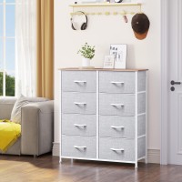 Yitahome Dresser For Bedroom Fabric Dresser With 8 Drawers Tall Dresser With Fabric Bins Storage Tower Unit Chest Of Drawers