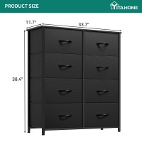 Yitahome Fabric Dresser With 8 Drawers Tall Dresser With Fabric Bins Storage Tower Unit Chest Of Drawers For Living Room Hal