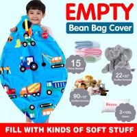 Lukeight Stuffed Animal Storage Bean Bag Chair Cover For Kids Zipper Beanbag Chair Cover For Organizing Toddler And Kids Rooms