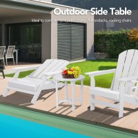 Nalone Outdoor Side Table  Hdpe Adirondack End Table  Weather Resistant Small Patio Table  Outside Furniture For Garden  Pool And Yard