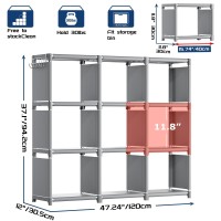 Mavivegue Book Shelf 9 Cube Storage Organizer Diy Bookcase Metal Cube Bookshelf Tall Book Case For Bedroom Living Room Off