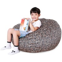 Lukeight Stuffed Animal Storage Bean Bag Chair Cover For Kids Zipper Beanbag Chair Cover For Organizing Toddler And Kids Rooms