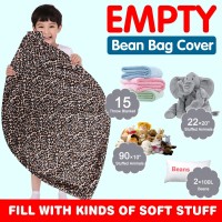 Lukeight Stuffed Animal Storage Bean Bag Chair Cover For Kids Zipper Beanbag Chair Cover For Organizing Toddler And Kids Rooms