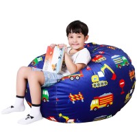 Lukeight Stuffed Animal Storage Bean Bag Chair Cover For Kids Zipper Beanbag Chair Cover For Organizing Toddler And Kids Rooms