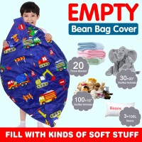 Lukeight Stuffed Animal Storage Bean Bag Chair Cover For Kids Zipper Beanbag Chair Cover For Organizing Toddler And Kids Rooms