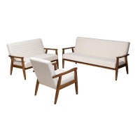 Baxton Studio Stratton MidCentury Modern 3Piece Living Room Set