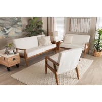 Baxton Studio Stratton MidCentury Modern 3Piece Living Room Set