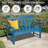 Nalone Outdoor Bench Hdpe All Weather Patio Bench Load Up To 800 Lbs 2Person Garden Bench Rotproof Fade Proof For Patio Por